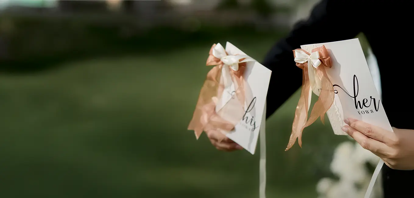 IN DEEP LOVE, A TIMELESS VOW BEGINS: COMPLIMENTARY VOW CEREMONY WHEN BOOKING WEDDING